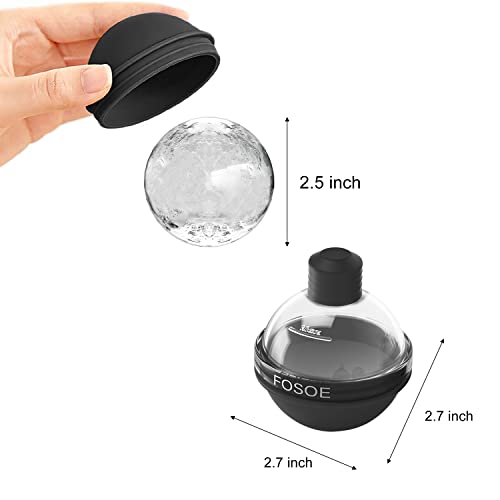 Eco-Friendly Silicone Ice Ball Molds for Whiskey - Set of 4