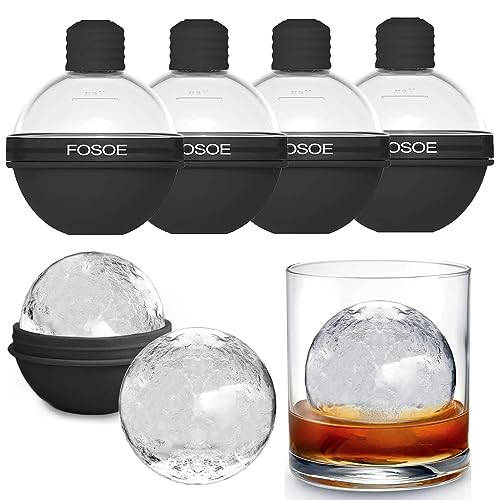 Eco-Friendly Silicone Ice Ball Molds for Whiskey - Set of 4